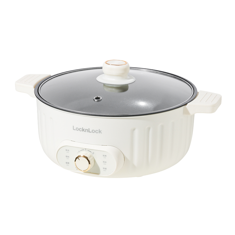 乐扣乐扣（LOCK&LOCK） 多功能电多功能电火锅 EJP3365WHT 5L  白色（单位：个）