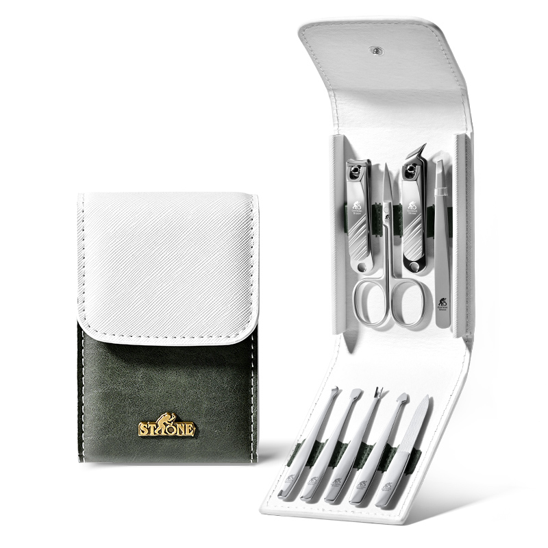 司顿（STONE） 修甲修容9件套 STB001 13.9*9.8*4.1cm/225.1g 复古绿（单位：套）