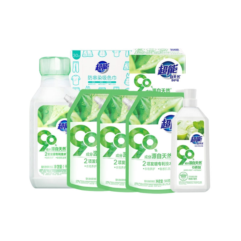 超能 天然洁净清洁组合 迎新纳福系列 3480g+30片 混色（单位：套）