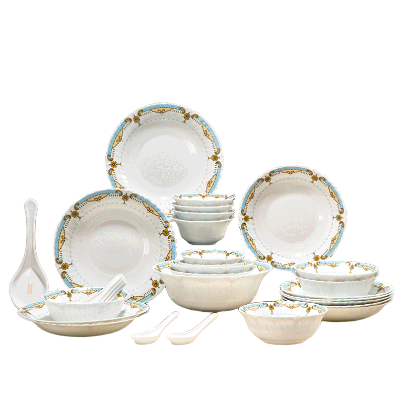 Corelle Brands 康宁洛可可白玉玻璃餐具30件套 CB-LKK30/PMX/KZ 轻薄耐用 30 白色（单位：套）