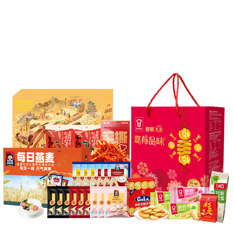 嘉顿（Garden） /桂格/煌上煌-饼干麦片熟食 瑞品呈祥组合 1146g 红色（单位：套）