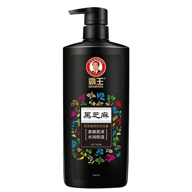 霸王 洗发水 黑芝麻柔亮 750ml  曜石黑（单位：瓶）