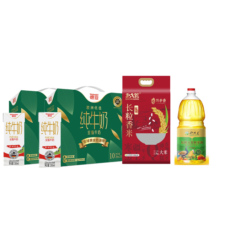 北大荒 米油牛奶 组合 2.5kg+6.6L 枫叶色（单位：盒）