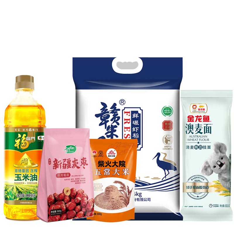 十月稻田 /柴火大院/福临门/金龙鱼/鄱阳湖 米油挂面红枣 SF套餐B 4.4kg+900ml 红色（单位：组）