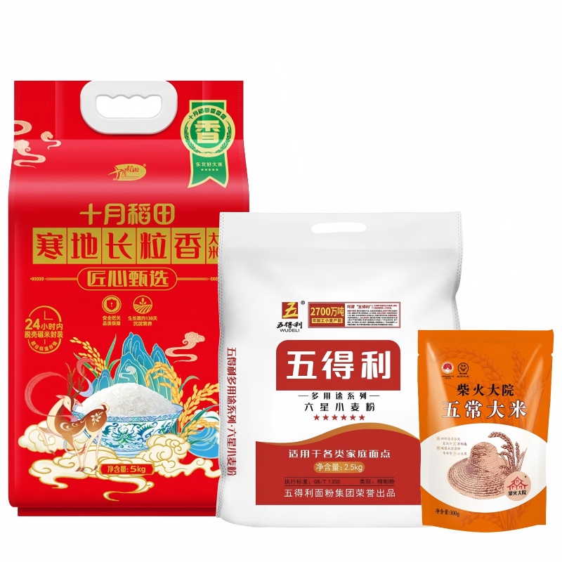 十月稻田 /柴火大院/五得利 大米面粉 SF套餐A 7.8kg 红色（单位：组）
