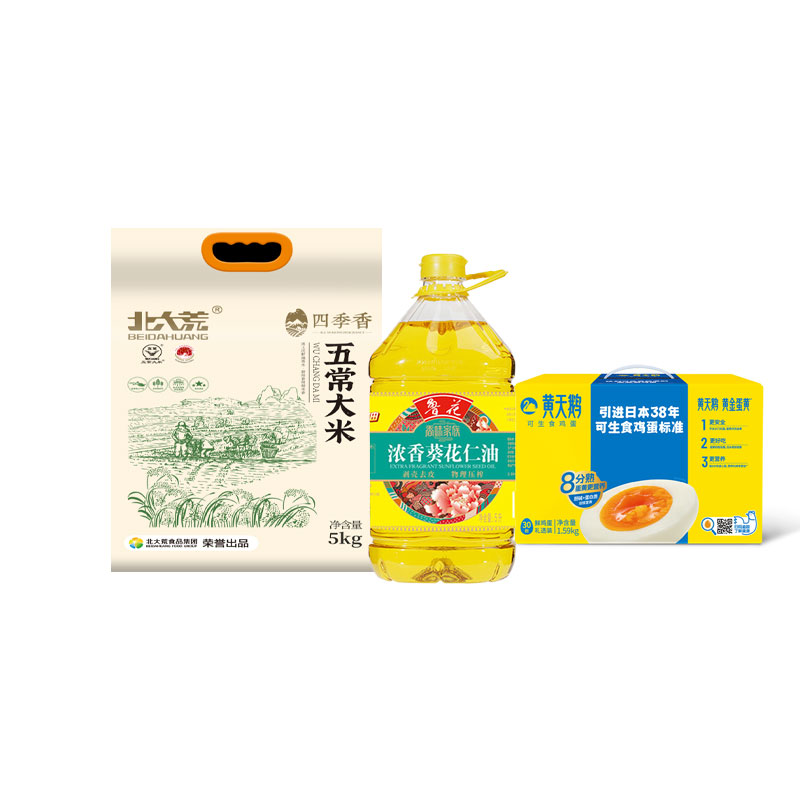 北大荒 粮油鸡蛋 组合 6.59kg+5L 浅灰色（单位：组）