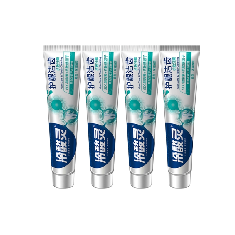 冷酸灵 牙膏 护龈洁齿 140g*4支 蓝色（单位：组）