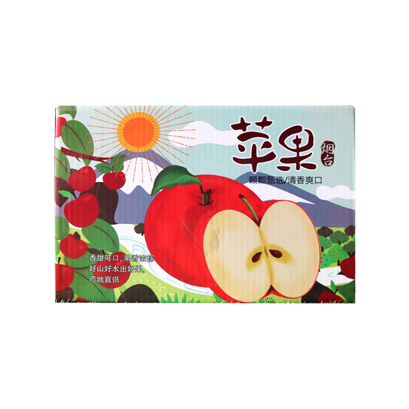 食欲跳动 皮薄多汁 清脆可口 山东烟台红富士 8.5斤（单果约80mm+）  红色（单位：箱）