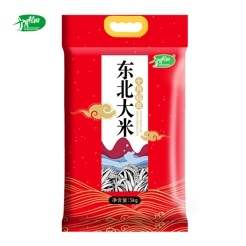 十月稻田 东北大米 （飘云） 5kg 红色（单位：袋）