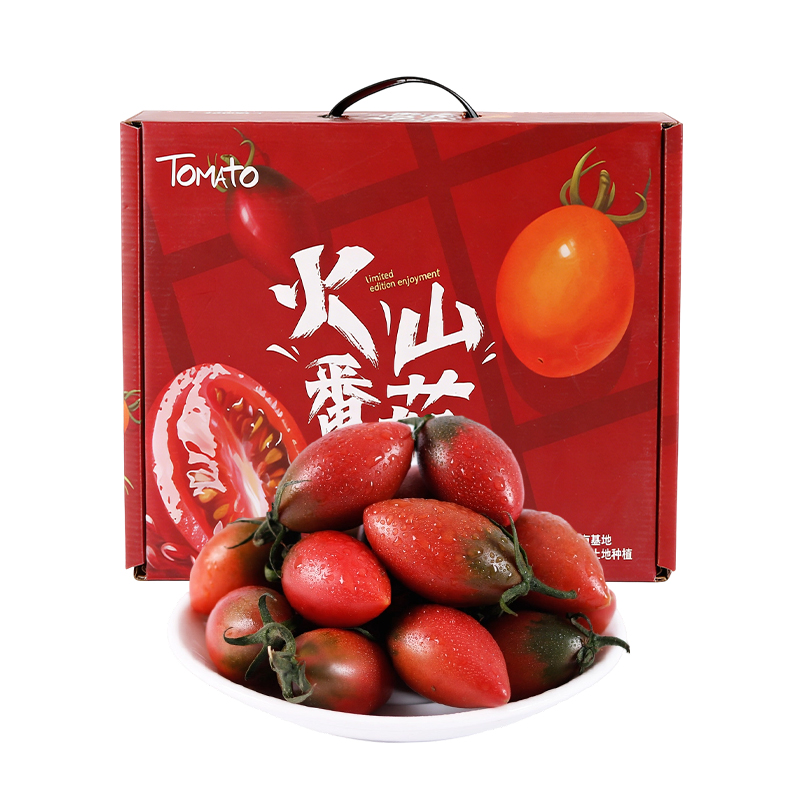 食欲跳动 清脆酸甜 一口爆汁 福建火山小紫茄 2.5斤礼盒装（单果约6g+） 红色（单位：盒）