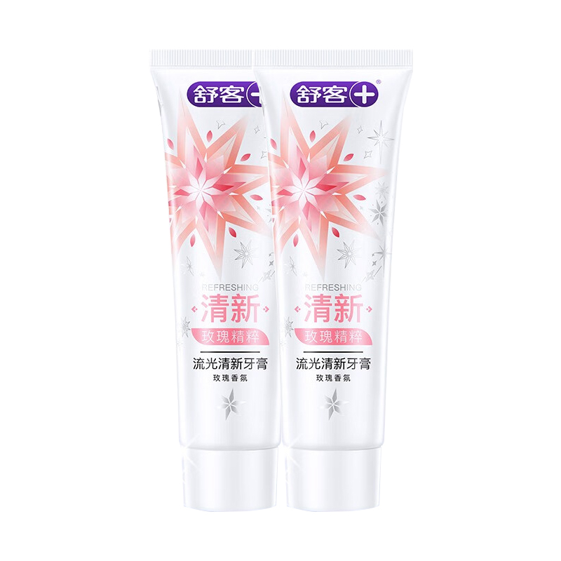 舒客 流光清新牙膏 玫瑰精粹 120g*2 混色（单位：组）