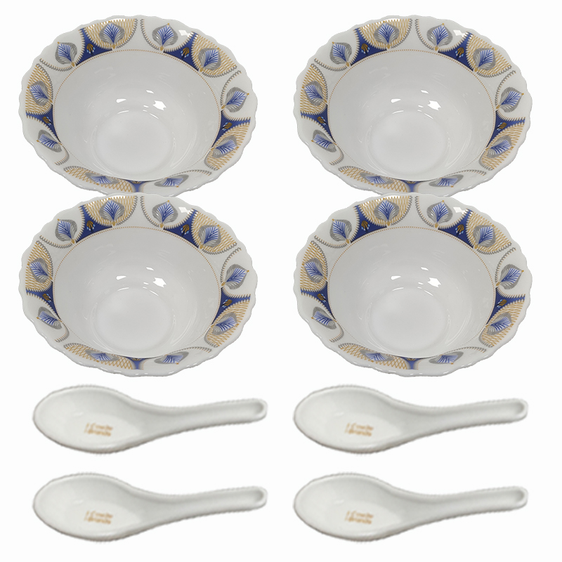 Corelle Brands 康宁乔芙兰白玉玻璃餐具套装 CB-QFL8-PMX/KZ 8件套 8 白色（单位：套）