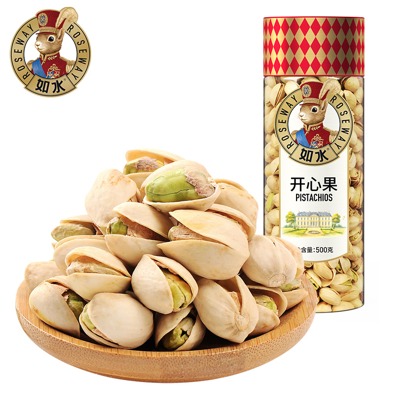 如水 开心果 休闲零食 500g  红色（单位：罐）