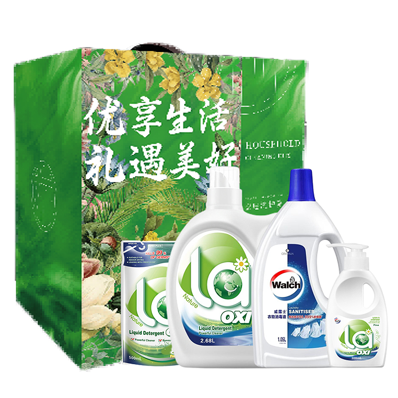 威露士 洗护清洁套装 25ZSW01-BX （2.68L+1.05L+500ml+300ml） 雾雨绿（单位：套）