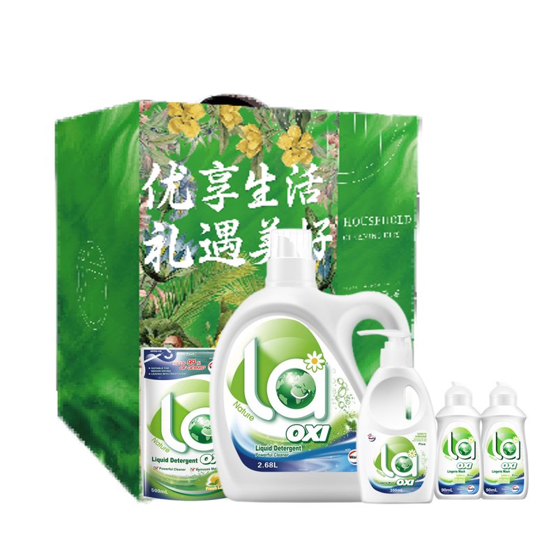 威露士 洗衣液套装 25ZSW02-BX （2.68L+300ml+500ml+90ml*2 ） 雾雨绿（单位：套）
