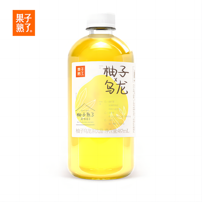 果子熟了 果汁茶 柚子乌龙茶饮料 487mlx15 香槟金（单位：箱）
