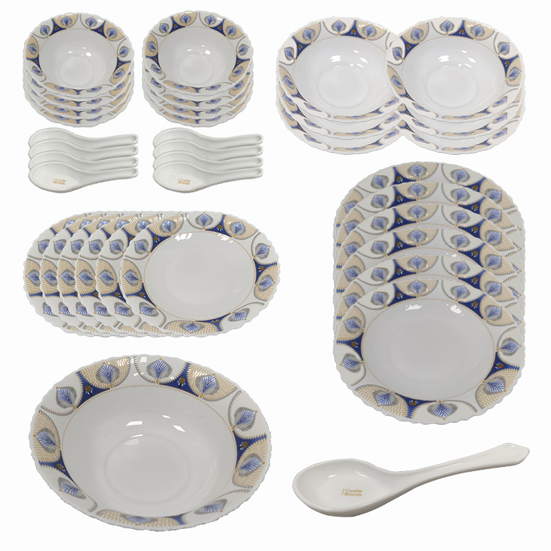 Corelle Brands 乔芙兰白玉玻璃餐具套装 CB-QFL36-PMX/KZ 36件套 白色（单位：套）