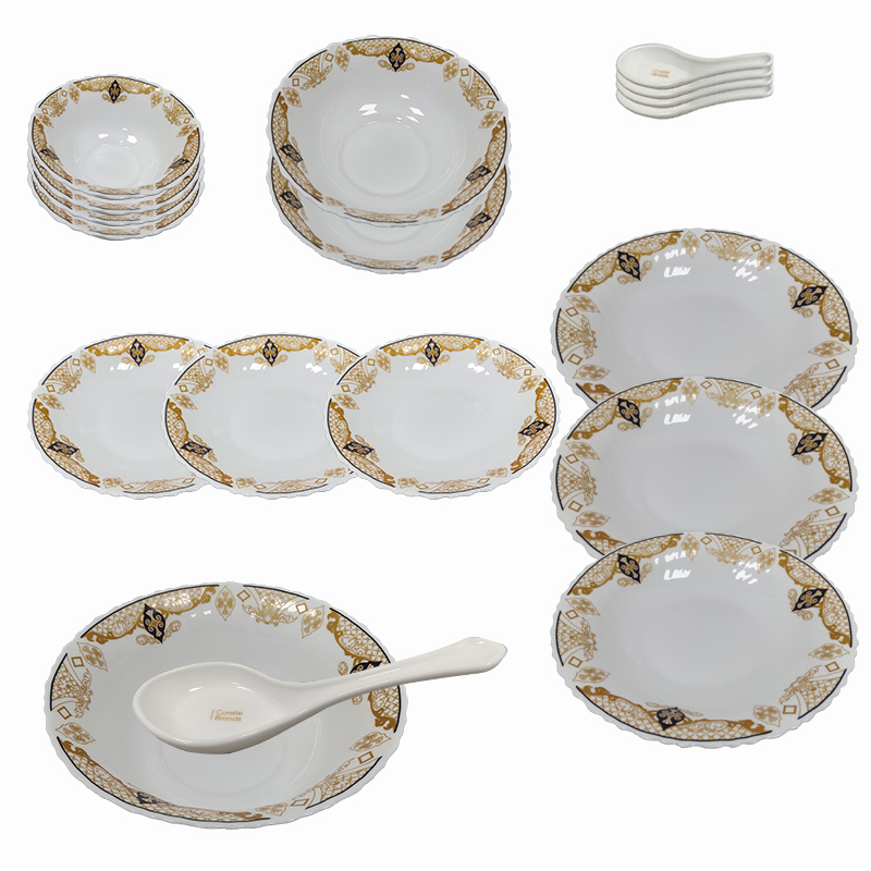 Corelle Brands 康宁安娜白玉玻璃餐具 CB-AN18-PMX/KZ 18件套 白色（单位：套）