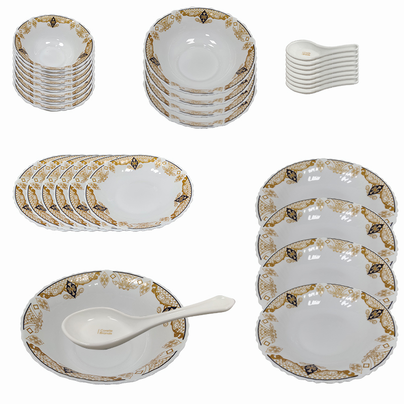 Corelle Brands 康宁安娜白玉玻璃餐具 CB-AN32-PMX/KZ 32件套 白色（单位：套）