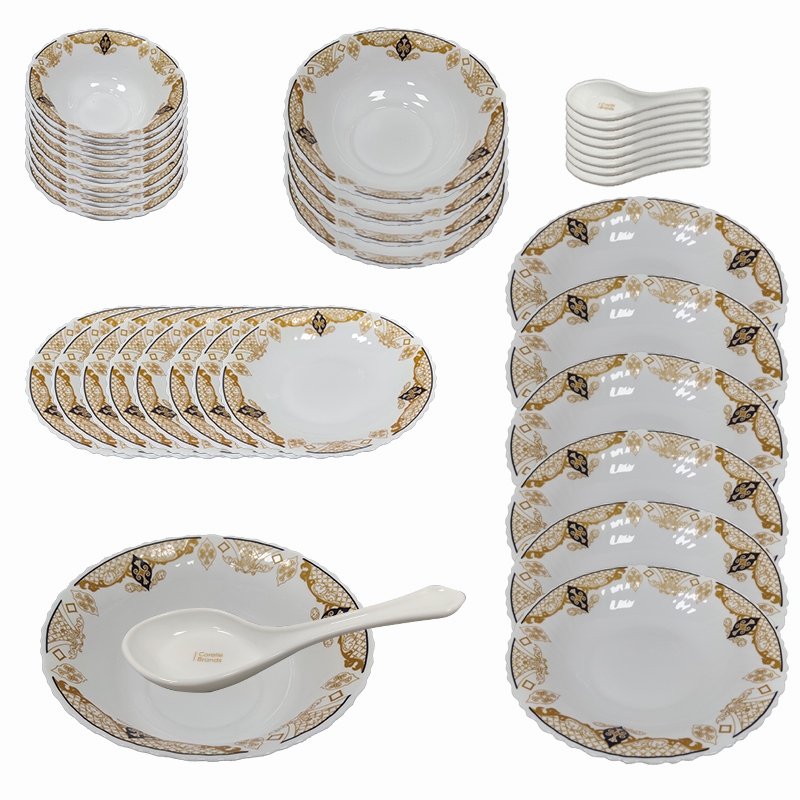 Corelle Brands 康宁安娜白玉玻璃餐具 CB-AN38-PMX/KZ 38件套 白色（单位：套）