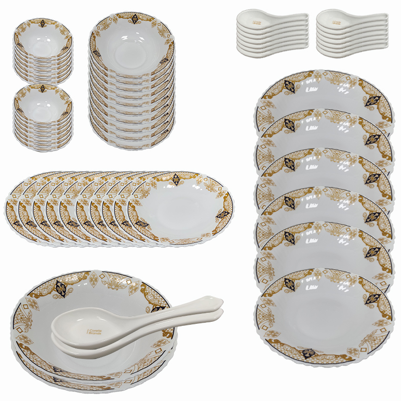 Corelle Brands 康宁安娜白玉玻璃餐具 CB-AN58-PMX/KZ 58件套 白色（单位：套）