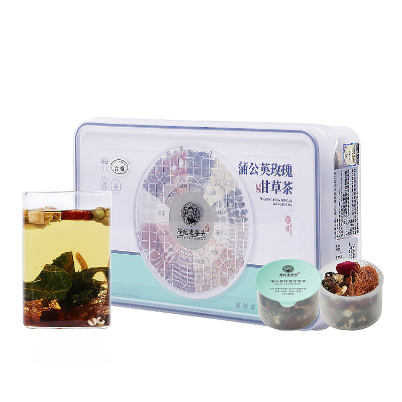 谷记老谷头 方盒蒲公英玫瑰甘草茶 养生茶 510g 绿色（单位：盒）