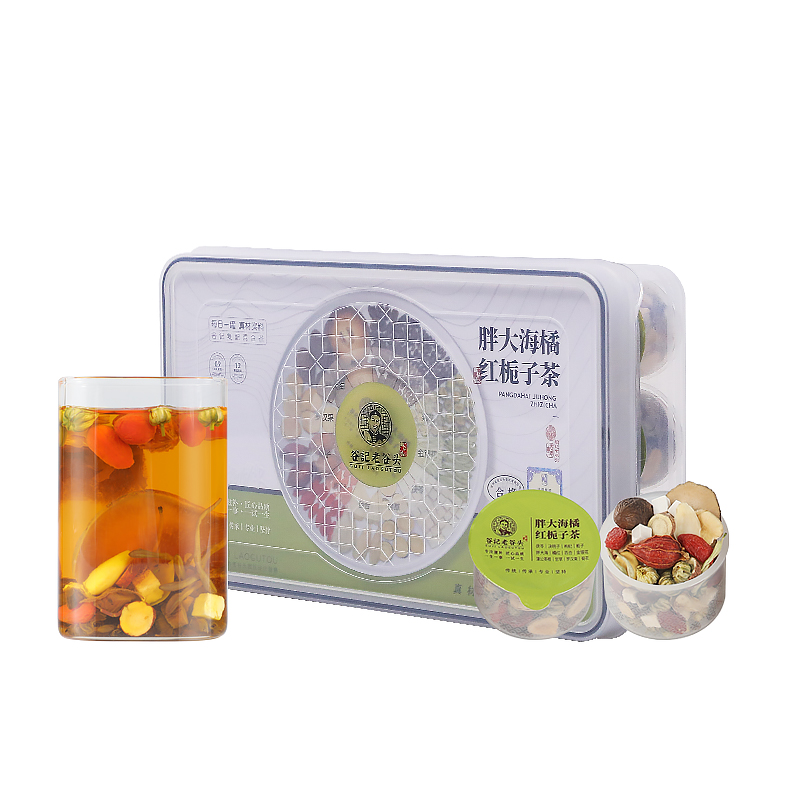 谷记老谷头 方盒胖大海橘红栀子茶 养生茶 550g 绿色（单位：盒）