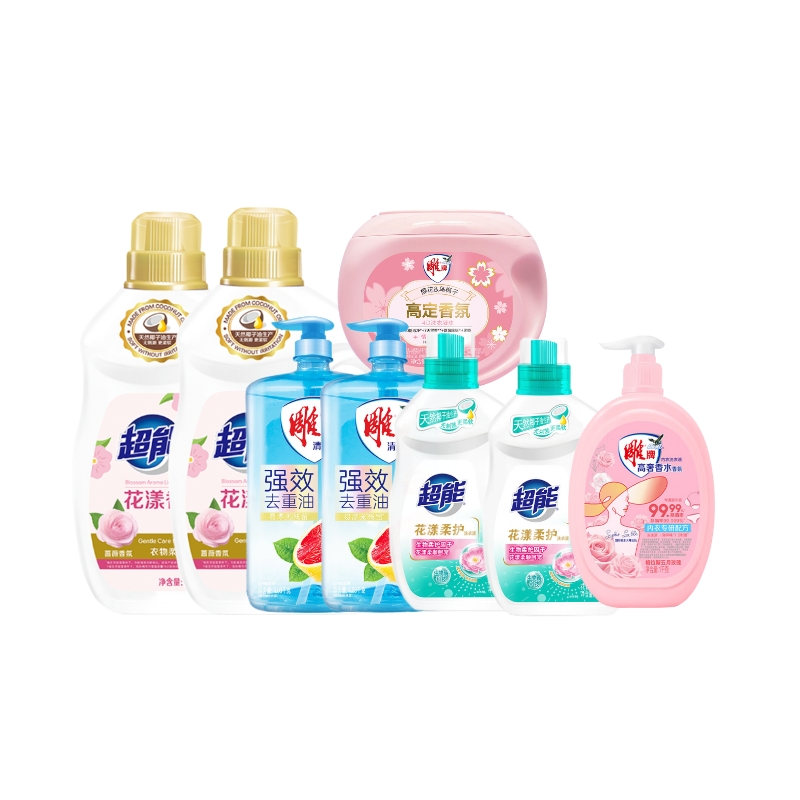 超能 雕牌洁净生活家组合 花香型 12320g 白色（单位：套）