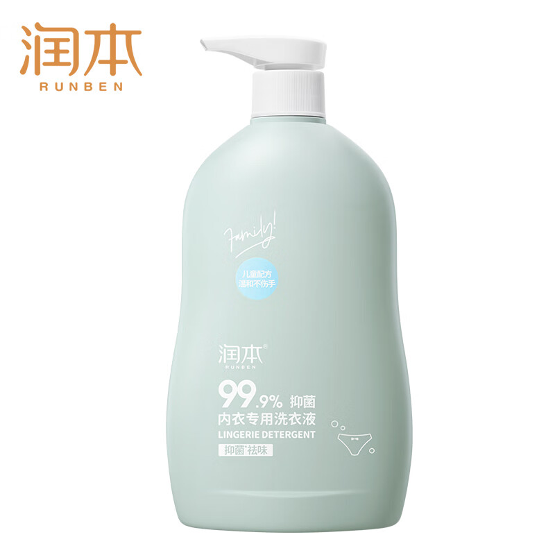 润本（RUNBEN） 洗衣液 儿童内衣专用 500ml 婴儿蓝（单位：瓶）