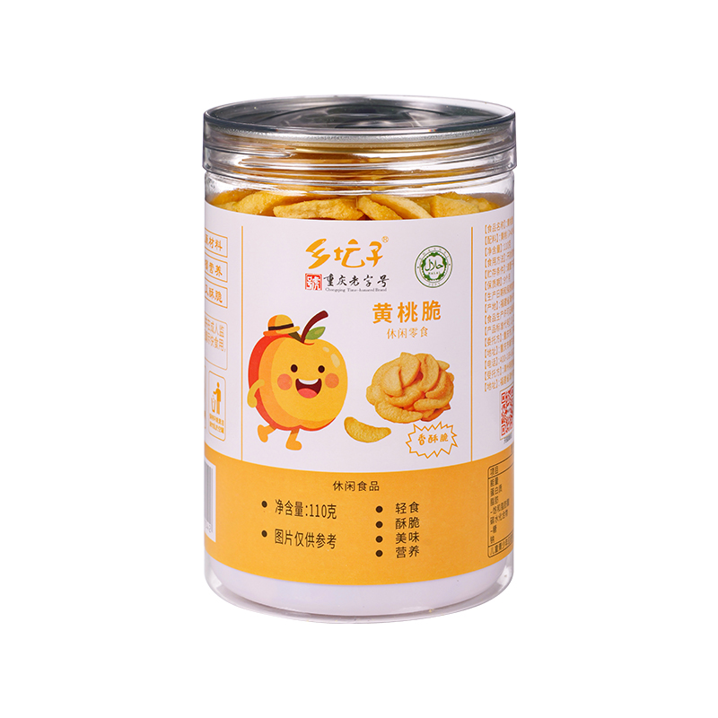 乡坛子 酥脆爽口桃味香浓 黄桃脆 110g*1 混色（单位：罐）