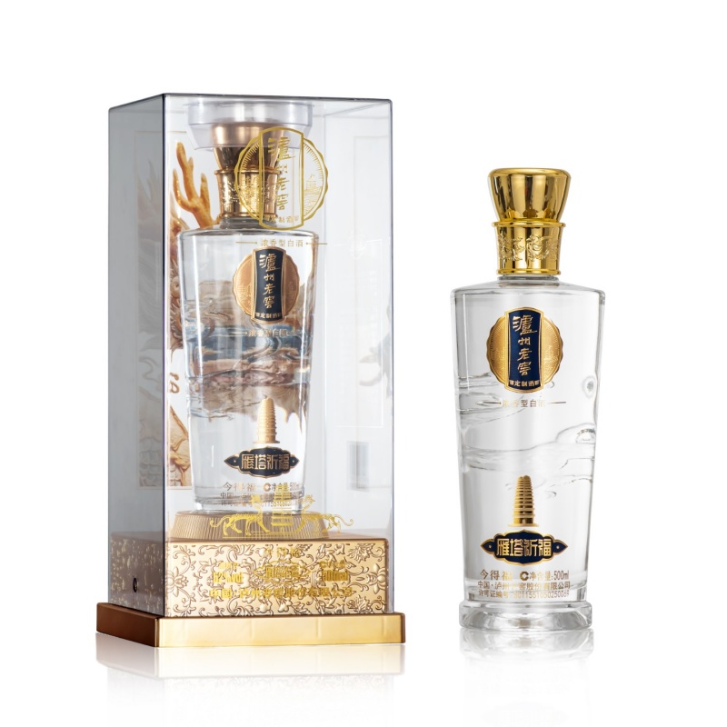 泸州老窖 雁塔祈福今得福 52&deg;浓香型白酒 500ml*6 玫瑰金（单位：箱）