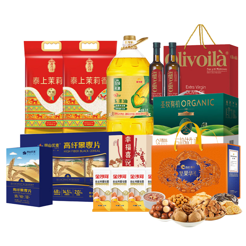 金龙鱼 /锦鲤纳福 &middot; 八珍年礼A 粮油休食综合礼包 9.33kg+8.5L 混色（单位：箱）