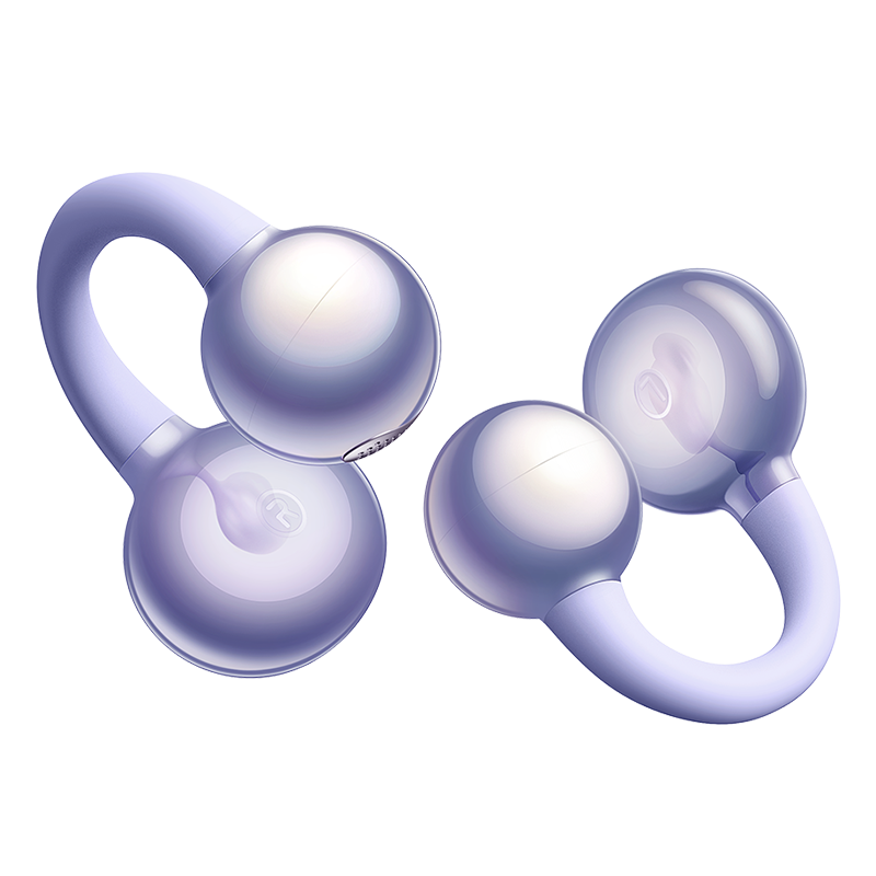 品存（picun） 360度空间音效耳夹式防漏音AI降噪耳机  W9 84g  紫色（单位：副）