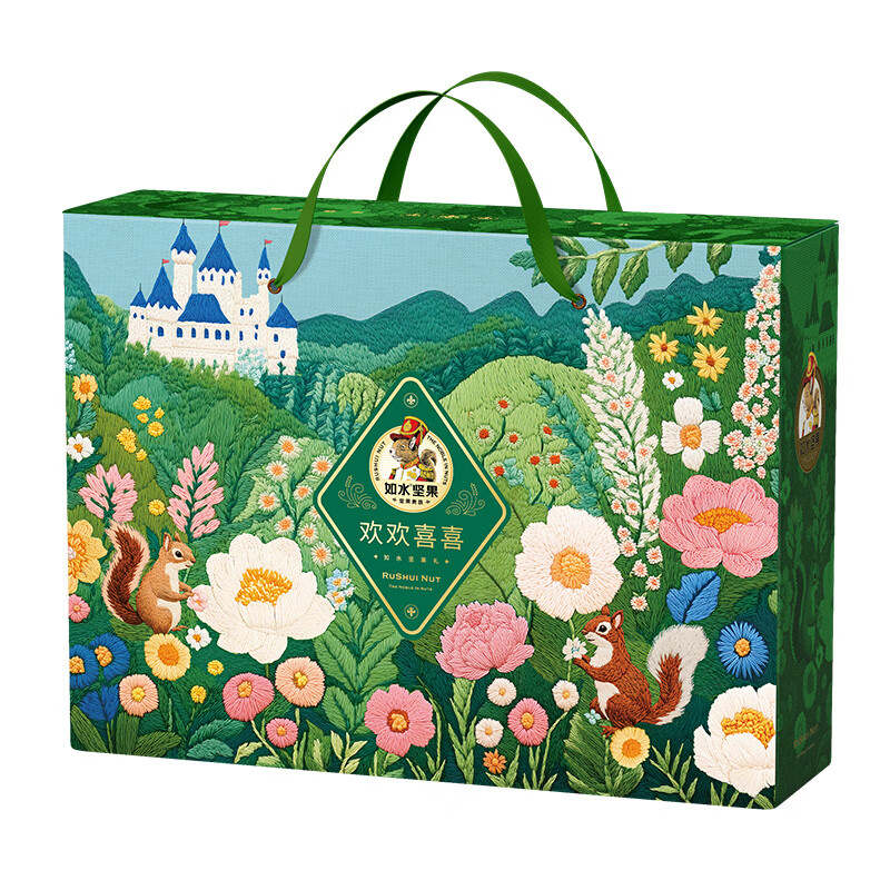 如水 欢欢喜喜礼盒 坚果礼盒 760g  红色（单位：盒）