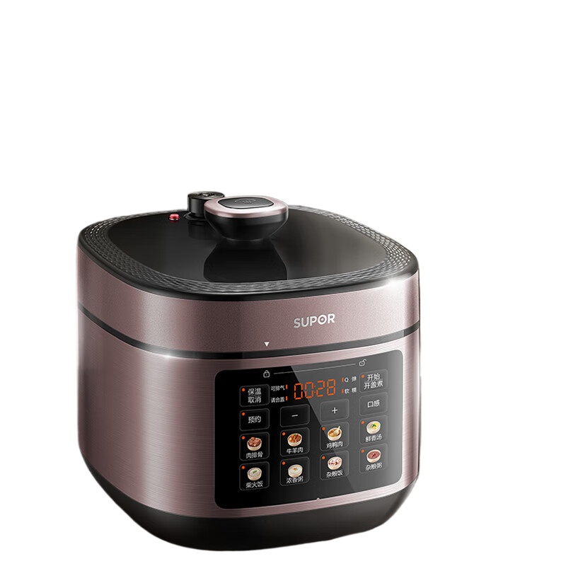 苏泊尔（SUPOR） 双胆0涂层厚釜电压力锅 SY-50FC21 5L 香槟金（单位：个）