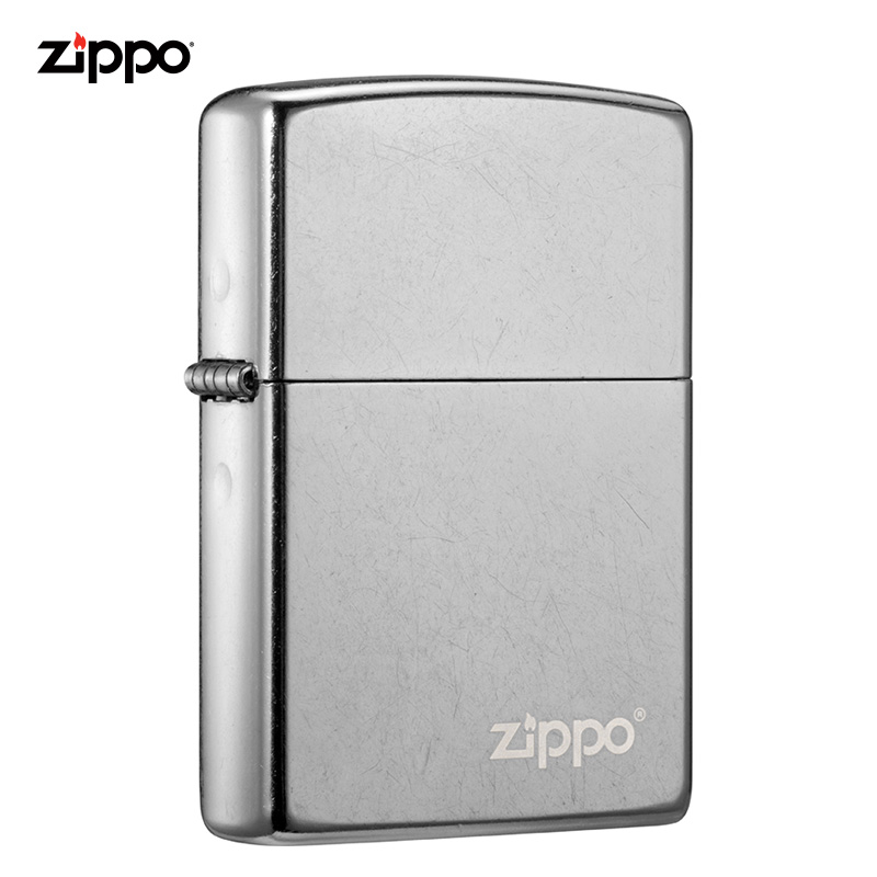 Zippo 煤油打火机 207ZL-A-000018 尺寸：55mm*38mm*14mm 花纱镀铬-商标（单位：支）