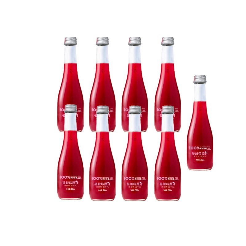 林源春 蔓越莓汁 100%NF 300ml*9 红色（单位：箱）