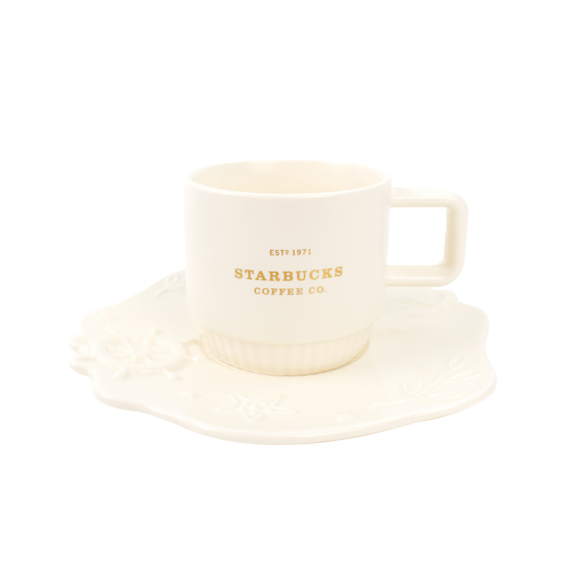 星巴克（Starbucks） 陶瓷杯碟两套装 女神款 225ml 象牙色（单位：组）