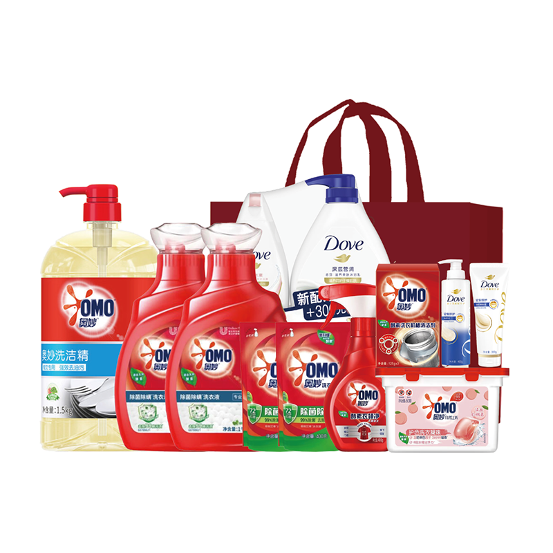 奥妙（OMO） 多芬 7555g 家庭清洁礼包 10件 混色（单位：套）
