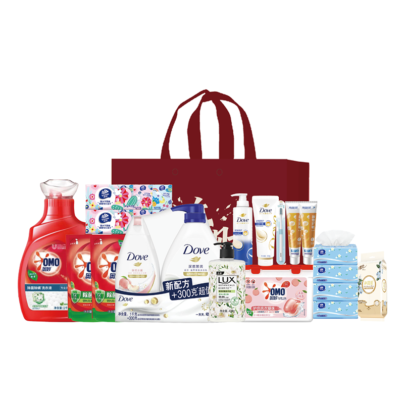 多芬 力士/冷酸灵/奥妙/清风/维达 4920g+5包+20小包 家庭清洁礼包 14件 混色（单位：套）
