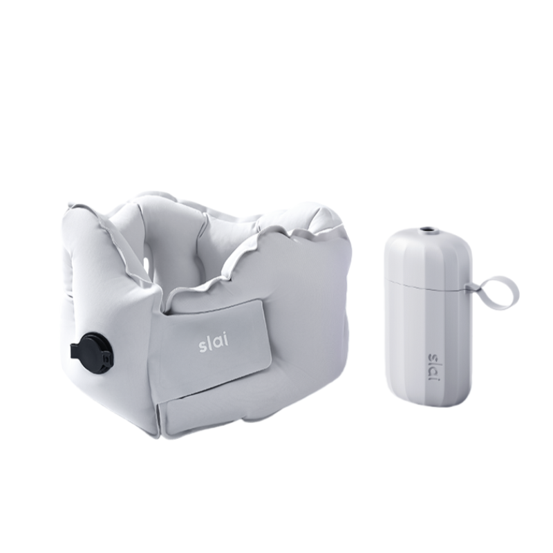 思莱宜 充气U型枕 B36 20*20*14cm 灰色（单位：个）