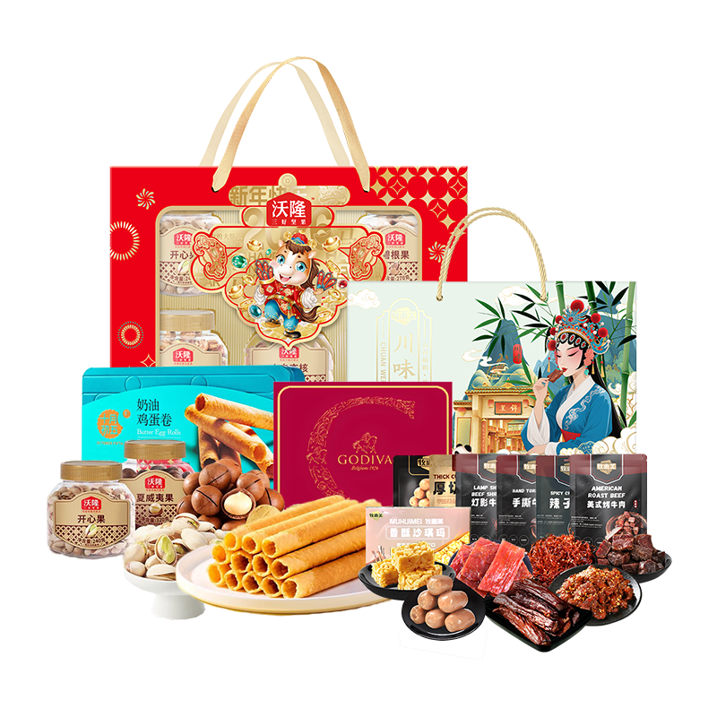 沃隆 /十月初五/歌帝梵/牧惠美 坚果肉肉零食组合 3156g  混色（单位：组）