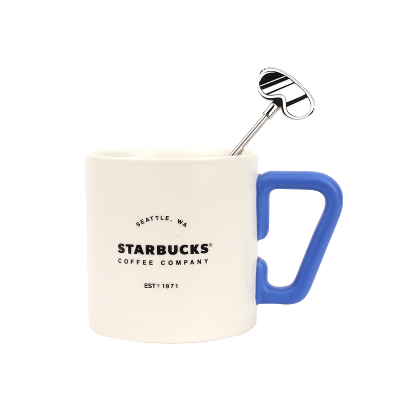 星巴克（Starbucks） 马克杯+搅拌棒 滑雪款热变 370ml 白色（单位：组）