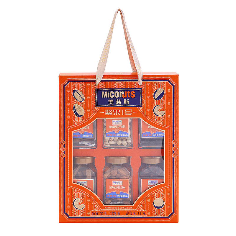 美荻斯 坚果 1号甄果 1000g  灰橙色（单位：盒）