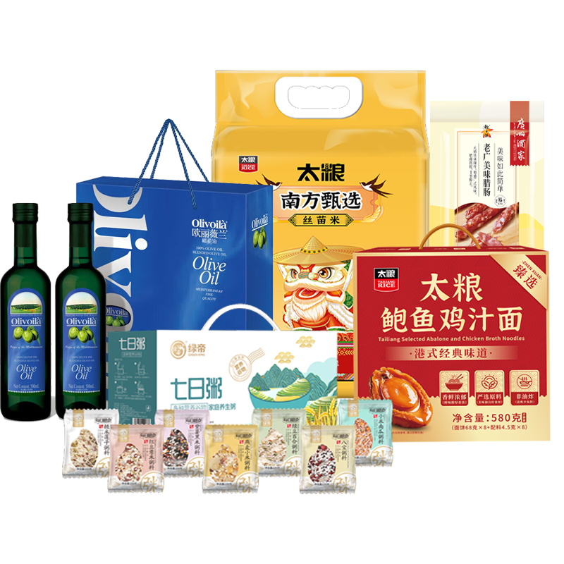 太粮 米油面条腊肠杂粮粥组合 大礼包 1L+6.78kg 混色（单位：组）