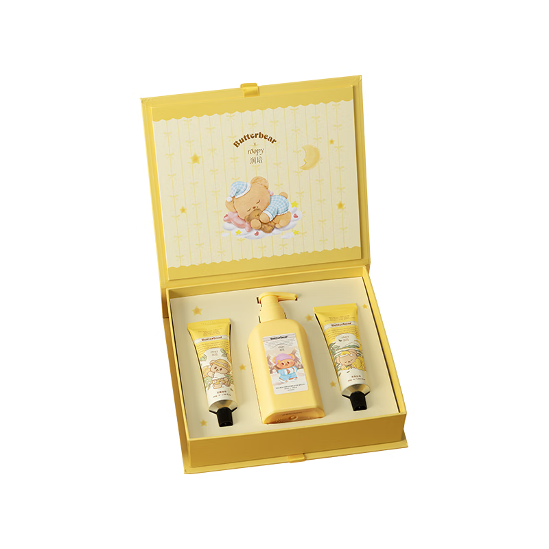 ROOPY 润培保湿滋润护手霜套盒 黄油小熊 250ml+55g+55g  金色（单位：盒）