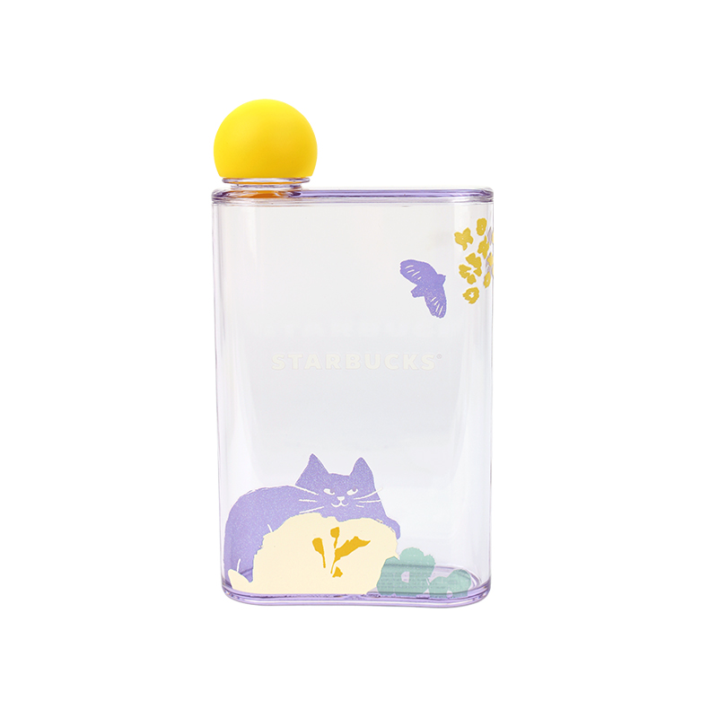 星巴克（Starbucks） 塑料瓶水杯 花间猫咪款 414ml 紫色（单位：个）