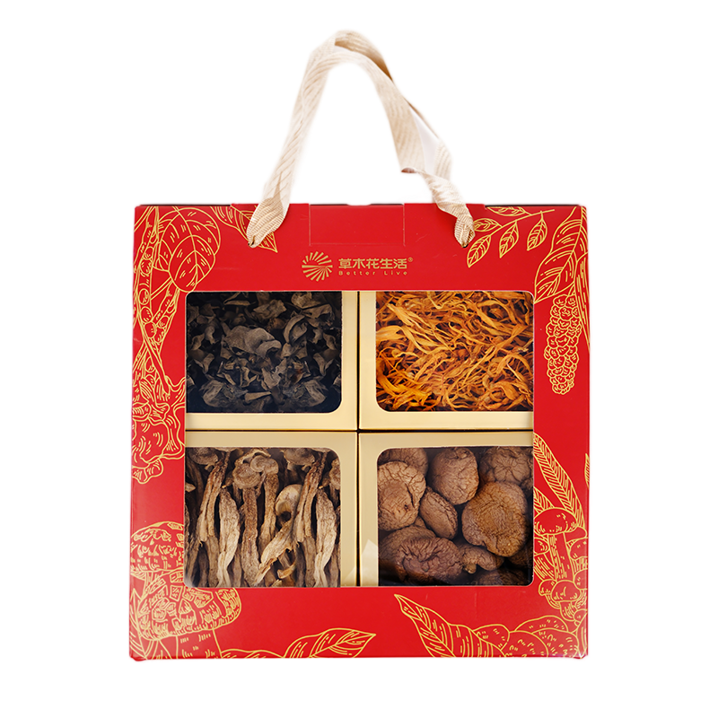 草木花生活 山珍礼盒 天然农产品营养丰富 270g 红色（单位：盒）