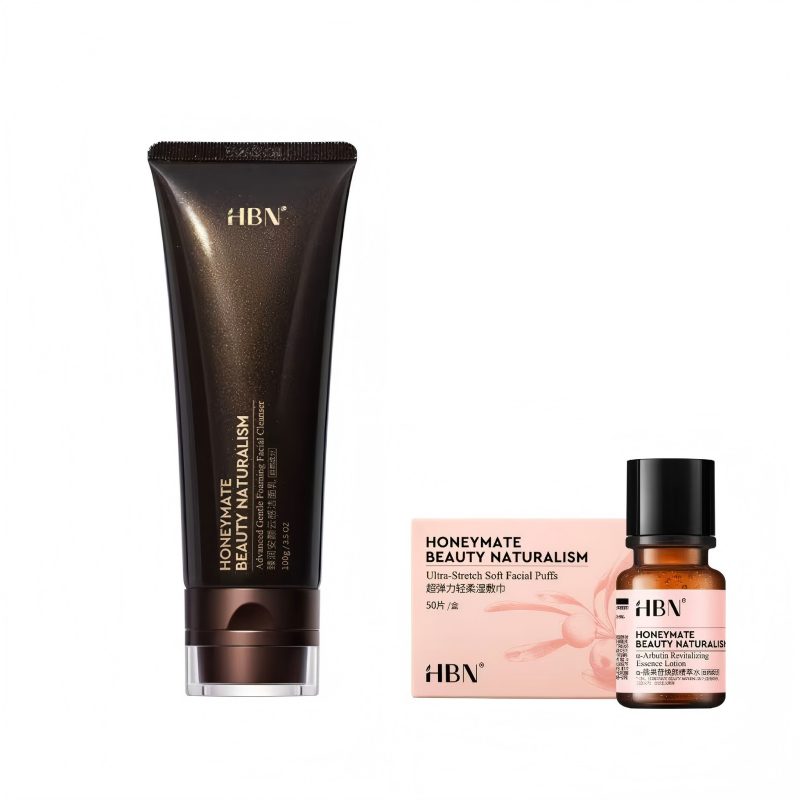 HBN 臻润安颜云感洁面乳 JMR0701 100g（含：精粹水30ml+轻柔湿敷巾） 黑色（单位：套）