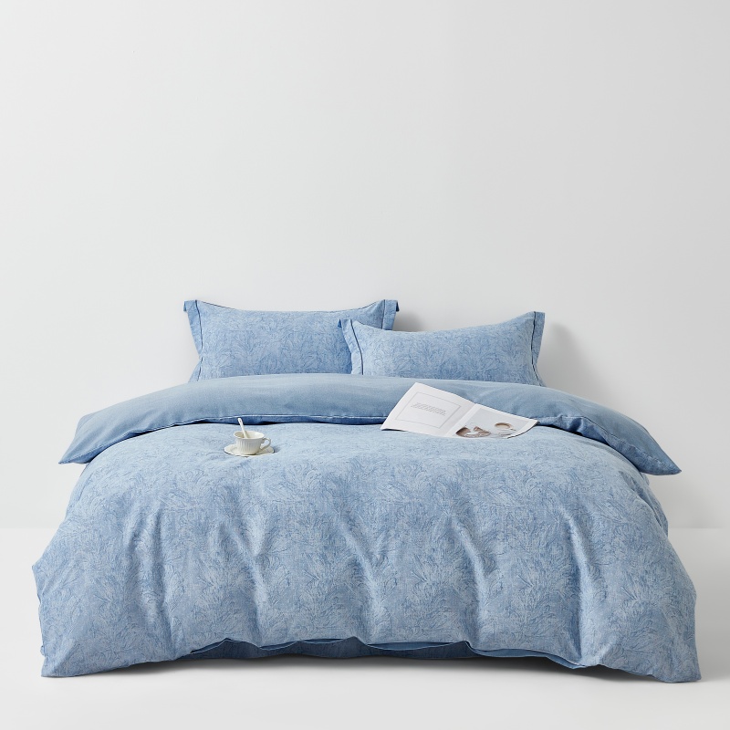 安娜艾莎（ANNA AISHER） 铂金生态全棉磨毛四件套 磨毛工艺 被套200*230cm 深蓝色（单位：套）